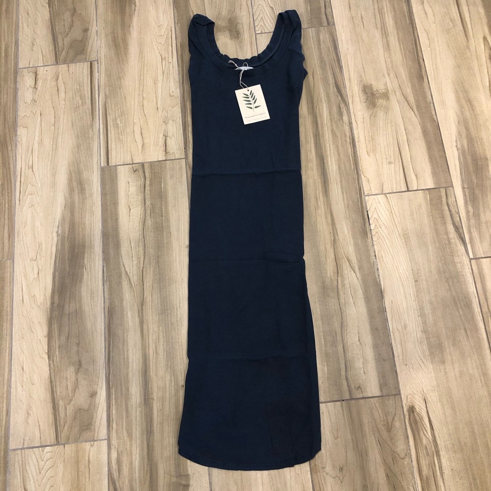 Groceries Apparel Ribbed Eucalyptus Hi-Fi Dress